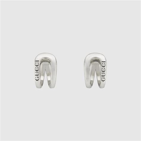 gucci horsebit earrings silver